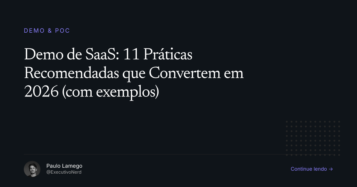 Demo de SaaS: 11 Práticas Recomendadas que Convertem em 2026 (com exemplos)